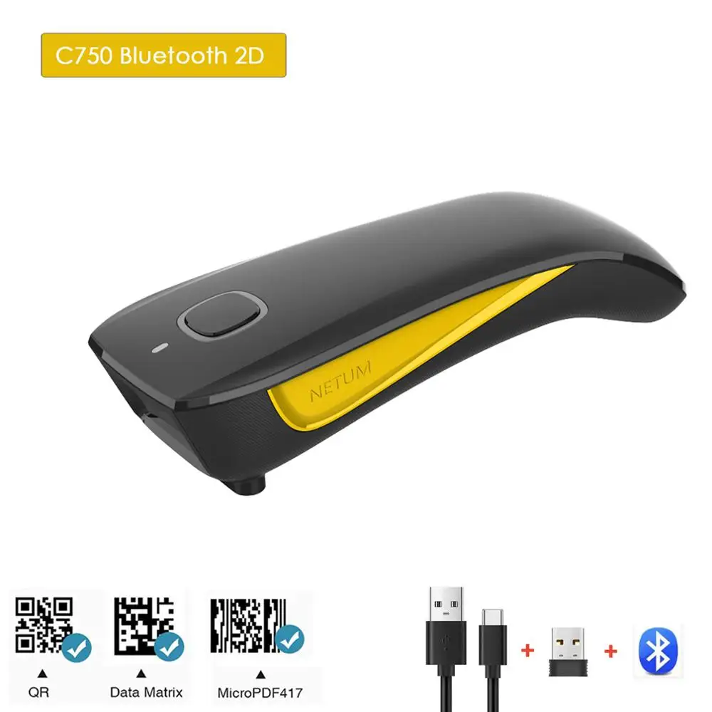 NETUM C750 Serie Bluetooth Wireless 2D Barcode Scanner Pocket 1D QR Barcode PDF417 for Tobacco Garment Mobile payment Industry من التحرير الجماعيماسح ضوئي لاسلكي ثنائي الأبعاد بتقنية بلوتوث من سلسلة NETUM C750، يدعم الباركود أحادي الأبعاد ورمز الاستجابة السريعة (QR) ورمز PDF417، مناسب لقطاعات التبغ والملابس والدفع عبر الهاتف المحمول. - Image 9