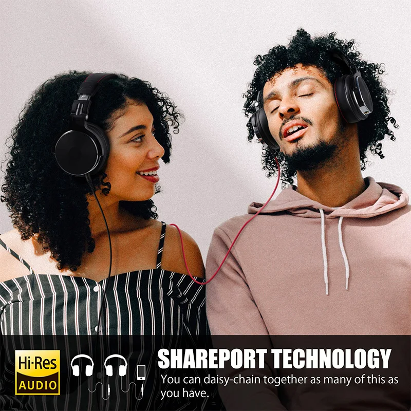 سماعات Oneodio السلكية الاحترافية للاستوديو Pro 50 DJ المزودة بميكروفون، سماعة رأس موسيقية عالية الدقة فوق الأذن، مناسبة للهواتف وأجهزة الكمبيوتر من قسم التحرير الجماعيسماعات رأس احترافية سلكية من ونوديو، طراز ستوديو برو 50، مزودة بميكروفون، سماعات رأس عالية الدقة للموسيقى، مناسبة للهواتف وأجهزة الكمبيوتر. - Image 4