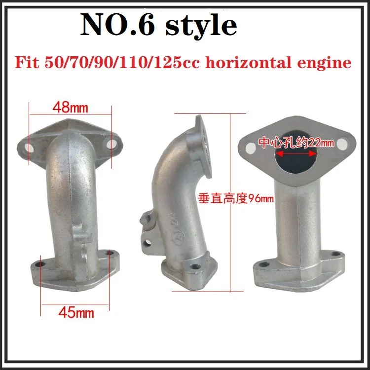 motorcycle 50cc 70cc 90cc 110cc 125cc 150cc 160cc horizontal engine intake pipe manifold sunl falcon ATV quad dirt pit bike من التحرير الجماعيدراجة نارية 50 سم مكعب، 70 سم مكعب، 90 سم مكعب، 110 سم مكعب، 125 سم مكعب، 150 سم مكعب، 160 سم مكعب، أنبوب سحب هواء أفقي، مشعب، صنل فالكون، مركبة رباعية الدفع، دراجة ترابية، دراجة حفرة - Image 2