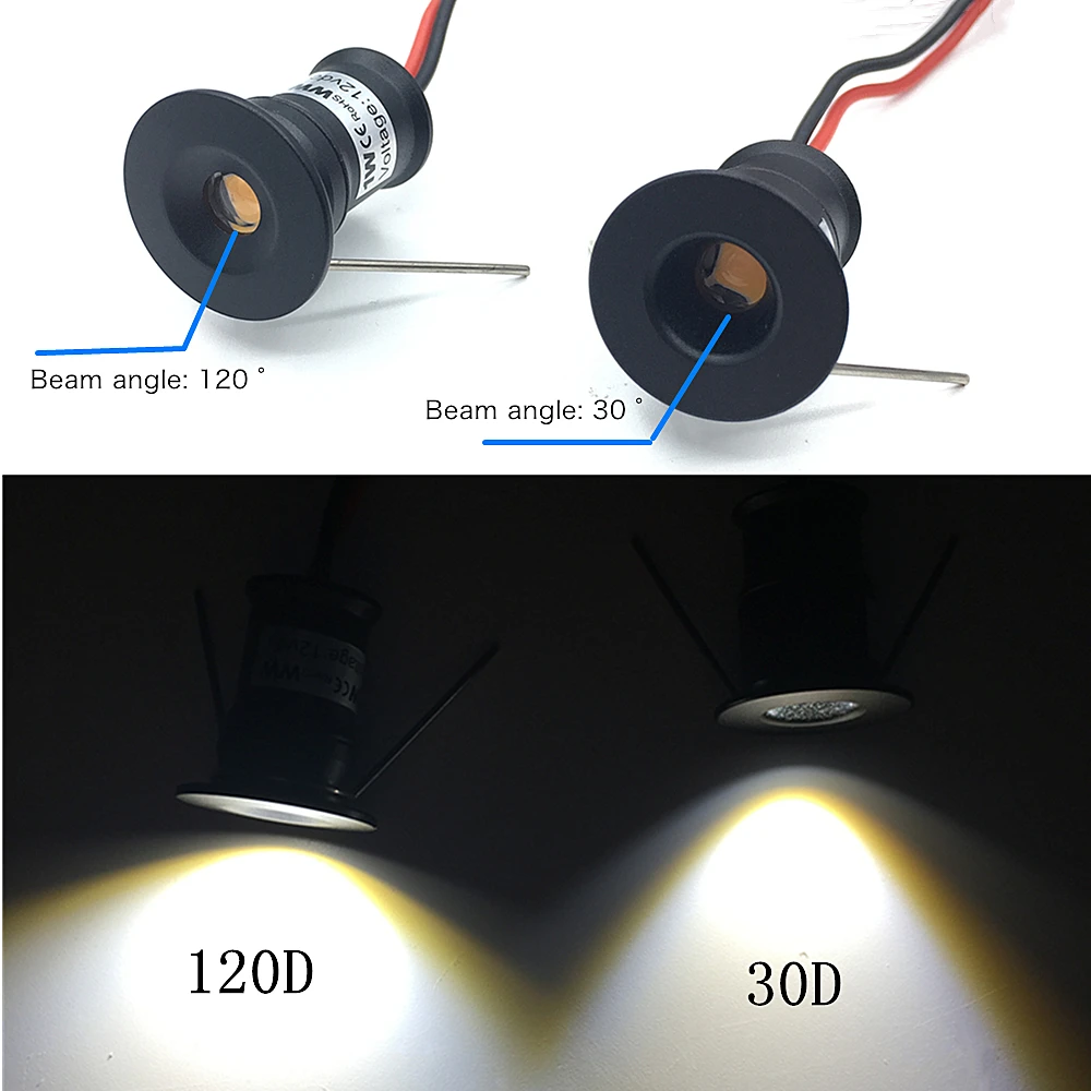 مصباح كشاف صغير 1 واط، مصباح LED صغير 12 فولت قابل للتعتيم، فتحة 15 مم، مصباح سقف غائر IP65، إضاءة عرض من التحرير الجماعيمصباح كشاف صغير 1 واط، مصباح LED صغير 12 فولت قابل للتعتيم، فتحة 15 مم، مصباح سقف غائر IP65، إضاءة عرض - Image 5