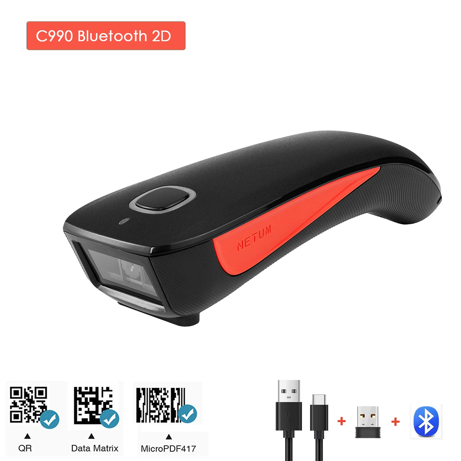 NETUM C750 Serie Bluetooth Wireless 2D Barcode Scanner Pocket 1D QR Barcode PDF417 for Tobacco Garment Mobile payment Industry من التحرير الجماعيماسح ضوئي لاسلكي ثنائي الأبعاد بتقنية بلوتوث من سلسلة NETUM C750، يدعم الباركود أحادي الأبعاد ورمز الاستجابة السريعة (QR) ورمز PDF417، مناسب لقطاعات التبغ والملابس والدفع عبر الهاتف المحمول. - Image 7