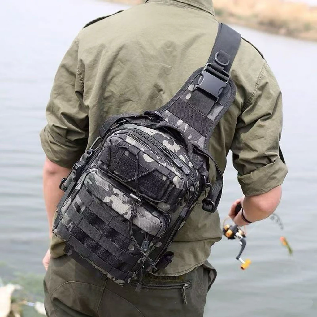 Rilibegan Chest Bag Waterproof Oxford Single Shoulder Bags Tactical Chest Bags Big Capacity Crossbody Bags Camouflage Chest Bag - Image 11
