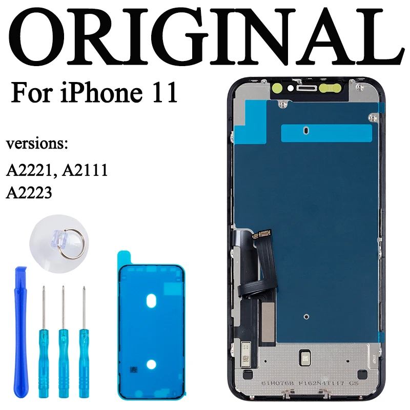 شاشة LCD تم اختبارها بنسبة 100% لهاتف iPhone 11، شاشة لمس ثلاثية الأبعاد بديلة بإطار معدني، دقة FHD كاملة، متينة، سهلة التركيب، شاشة LCD أصلية من قسم التعديل الجماعيشاشة LCD مُختبرة بنسبة 100% لهاتف iPhone 11، شاشة بديلة تعمل باللمس ثلاثي الأبعاد بإطار معدني، دقة FHD كاملة، متينة، سهلة التركيب، شاشة LCD أصلية - Image 8