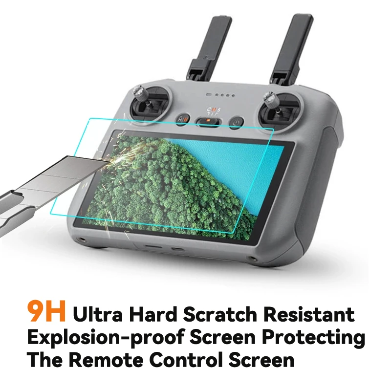 فيلم الحماية لـ DJI Mini 3/3 Pro Mini 4 5 Pro HD Glass Screen Protector Anti-Scratch Screen Film RC RC 2 Remote Accessories من التحرير الجماعيفيلم حماية لشاشة DJI Mini 3/3 Pro Mini 4 5 Pro HD من الزجاج المقاوم للخدش، ملحقات جهاز التحكم عن بعد RC 2 - Image 2