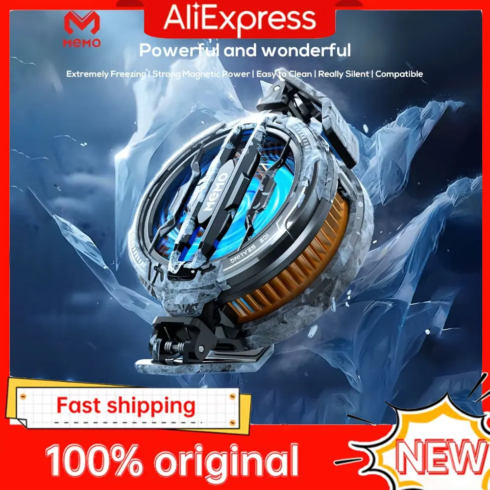 MEMO CX07 Mobile Phone Cooler Magnetic Cooling Fan Case Radiator For PUBG Gaming Back Clip Cool Heat Synt For Smartphones من التحرير الجماعيمبرد هاتف محمول MEMO CX07، مروحة تبريد مغناطيسية، غطاء تبريد، مشبك خلفي، مشتت حراري للهواتف الذكية، مناسب لألعاب PUBG