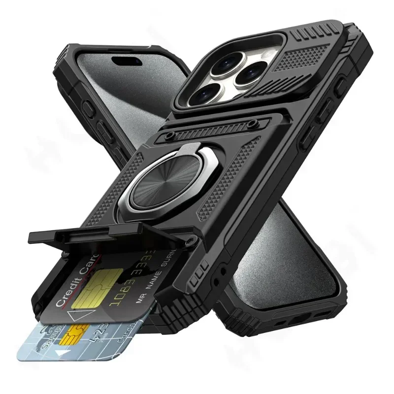 جراب iPhone 16 15 14 13 12 11 Pro Max XS XR 8 7 Plus بحلقة مغناطيسية دوارة وحامل، غطاء محفظة متين للحماية من السقوط من قسم التعديل الجماعيجراب لهاتف آيفون 16، 15، 14، 13، 12، 11 برو ماكس، XS، XR، 8، 7 بلس، مزود بحلقة مغناطيسية دوارة وحامل، حماية متينة ضد السقوط، غطاء محفظة - Image 10