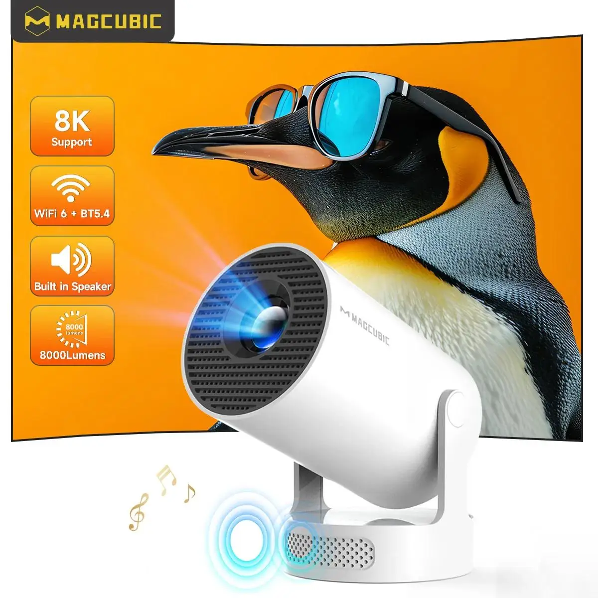 جهاز عرض Magcubic بنظام Android 14 بدقة 8K 1280*720P HY300 Pro + واي فاي مزدوج 290ANSI بزاوية رؤية مرنة 180 درجة وتقنية بلوتوث 5.0 من قسم التحرير الجماعيجهاز عرض Magcubic بنظام Android 14، بدقة 8K (1280*720 بكسل)، طراز HY300 Pro، مزود بتقنية Wi-Fi مزدوجة، سطوع 290 لومن ANSI، زاوية رؤية مرنة 180 درجة، يدعم تقنية Bluetooth 5.0، جهاز عرض سينمائي محمول للاستخدام الخارجي