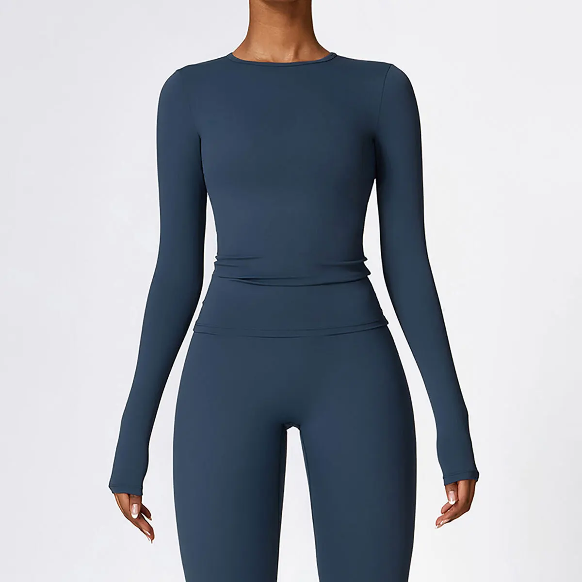 NCLAGEN Long Sleeve Workout Top Gym Pilates Clothes Women Active Wear Sports Shirt Elastic Fitness Yoga Clothing Running Shirts - Image 12