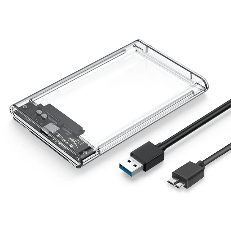 علبة محرك أقراص صلبة 3.0/3.1 بوصة SATA SSD بسرعة نقل بيانات 5 جيجابت في الثانية وتصميم شفاف - هيكل خارجي للهاتف المحمول من التحرير الجماعيعلبة قرص صلب 3.0/3.1 بوصة، علبة قرص صلب SSD SATA 2.5 بوصة بسرعة نقل 5 جيجابت في الثانية وتصميم شفاف، هيكل خارجي محمول - Image 7