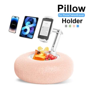 New 2025 Plush Pillow Phone Tablet Bracket Desktop Stand Adjustable Length Angle For Live Straming Video Chat Lazy Tablet Holder