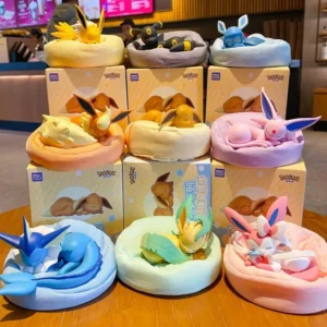 Hot Sale Pkm Eevee Sleeping Position Series Blind Box Sylveon Umbreon Flareon Jolteon Anime Desktop Decoration Model Toy Gift