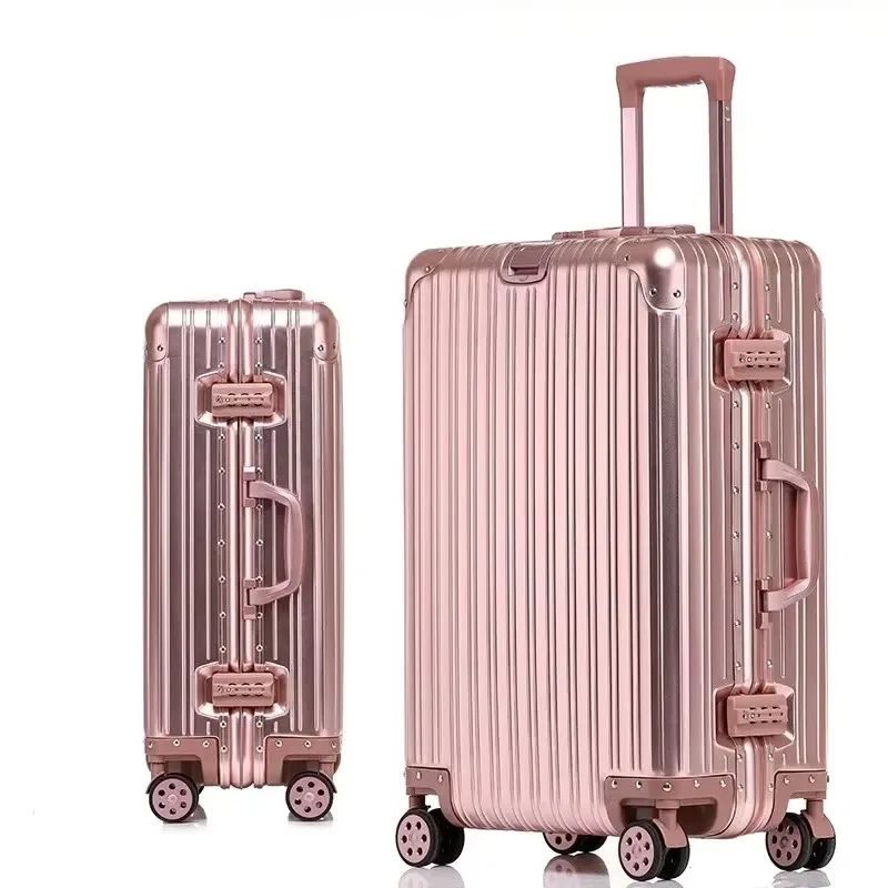 100% Aluminum-magnesium Alloy Travel Suitcase High Quality Rolling Luggage 20/24/26/29'' Trolley Luggage Carry-On Cabin Suitcase - Image 7