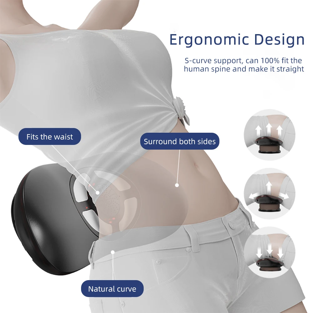 Electric Lumbar Traction Massager Height Adjustable Massage Waist Spine Support Back Massage Machine Relieve Waist - Image 3