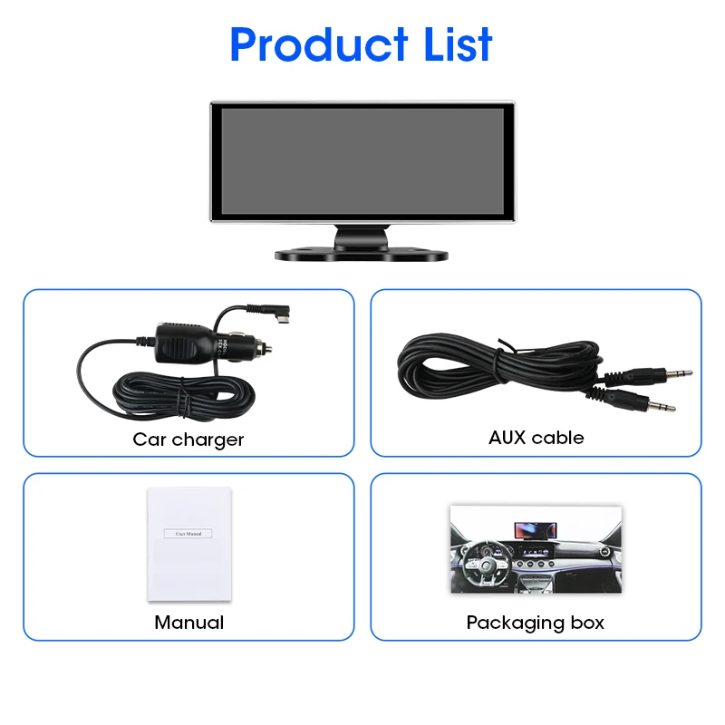 10/11.26 inch Dash Cam 4K Car DVR Wireless Carplay & Android Auto GPS Navigation Video Recorder Dashboard Dual Lens Wifi FM AUX - Image 6