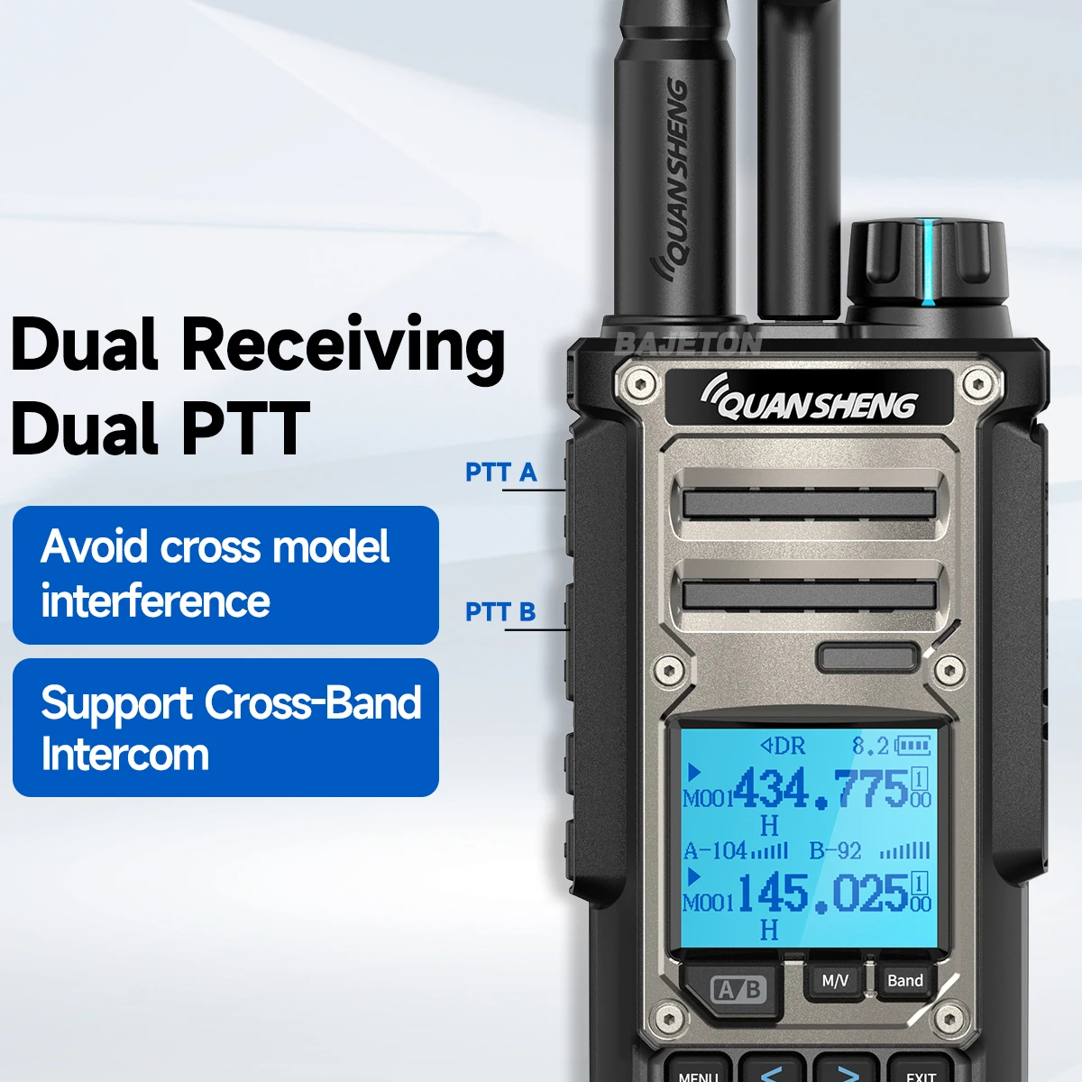 Quansheng TK11 8 Walkie Talkie Ham Radio 10W Dual Receiving PTT 27MHz CB CW LSB LW MW SW Type-C Charger NOAA for UV-K5 8 TK-11 5 من التحرير الجماعيجهاز لاسلكي هواة Quansheng TK11 8، بقدرة 10 واط، استقبال مزدوج، زر إرسال/تحدث، بتردد 27 ميجاهرتز، يدعم أنماط CB وCW وLSB وLW وMW وSW، مزود بشاحن من النوع C، متوافق مع NOAA لكاميرا UV-K5 8 TK-11 5 - Image 3