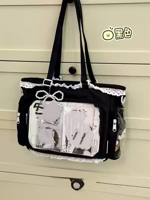 حقيبة باليه كبيرة الحجم من نوع Itabag اليابانية ثنائية الأبعاد ذات كتف واحد، هدية للأصدقاء، حقيبة يد نسائية من قسم التعديل الجماعيحقيبة كتف كبيرة الحجم بتصميم فتاة الباليه، من إيتاباغ اليابانية، ثنائية الأبعاد، هدية مثالية للأصدقاء، حقيبة يد نسائية - Image 7