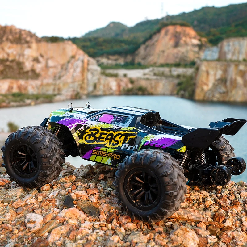SG116MAX 80KM/H High Speed RC Car Brushless 4WD Off-Road Drift Remote Control Car 1:16 Professional Racing Cars SG116PRO 40KM/H من التحرير الجماعيسيارة SG116MAX عالية السرعة تعمل بالتحكم عن بعد، بسرعة 80 كم/ساعة، بدون فرش، دفع رباعي، مناسبة للطرق الوعرة، سيارة دريفت، بمقياس 1:16، سيارات سباق احترافية. سيارة SG116PRO بسرعة 40 كم/ساعة - Image 6