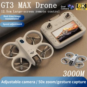 GT3 MAX Mini Drone 5G 8K GPS Professional HD Aerial Photography Dynamic Lighting Remote Control Aircraft Optical Flow Quadcopter من التحرير الجماعيطائرة GT3 MAX Mini Drone 5G 8K GPS احترافية للتصوير الجوي عالي الدقة، مزودة بإضاءة ديناميكية وتحكم عن بعد، وتقنية التدفق البصري، رباعية المراوح
