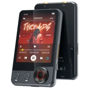 مشغل MP3 بسعة 128 جيجابايت (مع بلوتوث 5.3)، مشغل موسيقى محمول بشاشة لمس كاملة 2.4 بوصة (مع مكبرات صوت وفتحة لبطاقة Micro SD) من التحرير الجماعيمشغل MP3 بسعة 128 جيجابايت (مع بلوتوث 5.3)، مشغل موسيقى محمول بشاشة لمس كاملة مقاس 2.4 بوصة (مع مكبرات صوت وفتحة لبطاقة Micro SD)