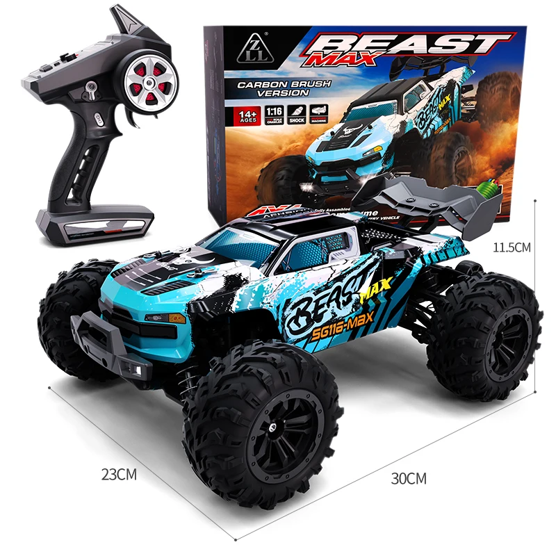 SG116MAX 80KM/H High Speed RC Car Brushless 4WD Off-Road Drift Remote Control Car 1:16 Professional Racing Cars SG116PRO 40KM/H من التحرير الجماعيسيارة SG116MAX عالية السرعة تعمل بالتحكم عن بعد، بسرعة 80 كم/ساعة، بدون فرش، دفع رباعي، مناسبة للطرق الوعرة، سيارة دريفت، بمقياس 1:16، سيارات سباق احترافية. سيارة SG116PRO بسرعة 40 كم/ساعة - Image 5