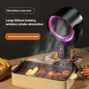 Small desktop range hood, portable charging, deodorization, air filtration, smoking machine, barbecue, hotpot companion.