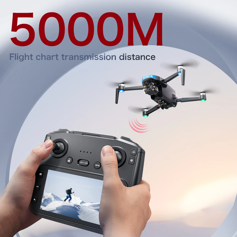 طائرة S-X1 MAX GPS الاحترافية بدون طيار مزودة بكاميرا 4K وجهاز تثبيت ثلاثي المحاور وطائرة FPV بدون فرشاة للتحكم الأمني وشاشة تحكم كبيرة من التحرير الجماعيطائرة بدون طيار S-X1 MAX GPS احترافية مزودة بكاميرا 4K ونظام تثبيت ثلاثي المحاور، طائرة بدون طيار أمنية بدون فرش مع شاشة تحكم كبيرة رباعية المراوح - Image 5
