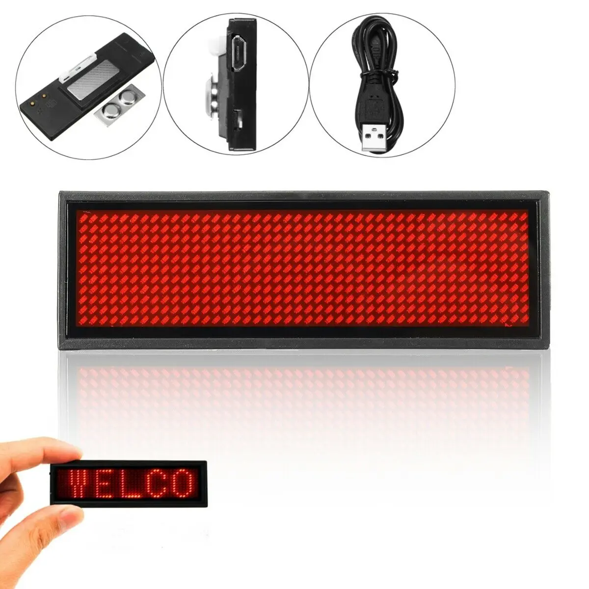 شارة اسم LED بلوتوث جديدة تمامًا، لوحة رسائل قابلة للبرمجة، شاشة LED صغيرة، عرض نمط نص وأرقام عالية الدقة من التحرير الجماعيشارة اسم LED جديدة كليًا بتقنية بلوتوث، لوحة رسائل قابلة للبرمجة، شاشة LED صغيرة، عرض نص عالي الدقة، عرض أرقام وأنماط - Image 15