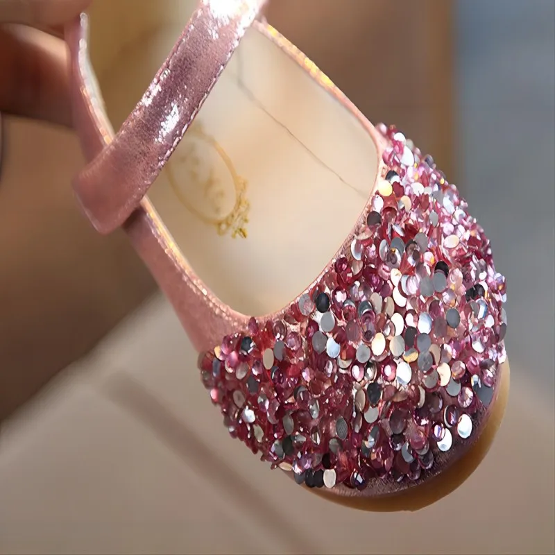 KushyShoo 2021 Spring New Children Shoes Girls Princess Shoes Glitter Children Baby Dance Shoes Casual Toddler Girl Sandals من قسم التعديل الجماعيأحذية كوشي شو الجديدة لربيع 2021 للأطفال، أحذية أميرات للبنات، أحذية رقص لامعة للأطفال الرضع، صنادل كاجوال للبنات الصغيرات - Image 6