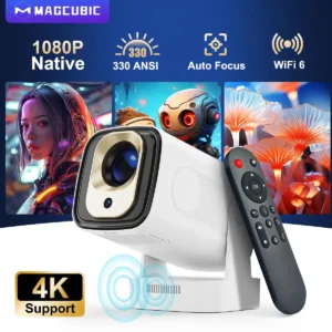 جهاز عرض Magcubic HY310، تركيز تلقائي، دقة 4K أصلية، 1080P، سطوع 330 ANSI، نظام Android 11، مكبر صوت 5 واط، ماوس هوائي، مساعد صوتي، مُطوّر HY300 من قسم التحرير الجماعيجهاز عرض Magcubic HY310، تركيز تلقائي، دقة 4K أصلية 1080P، سطوع 330 ANSI، نظام تشغيل أندرويد 11، مكبر صوت 5 واط، فأرة هوائية، مساعد صوتي، نسخة مطورة من HY300
