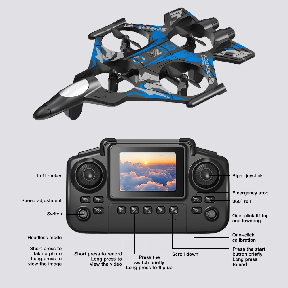 2026 New YL86 RC Foam Airplane 2.4G WIFI RC Fighter Stunt Tumbling Helicopter with LED Colored Lights Airplane Boys' Toys Gifts - Image 6