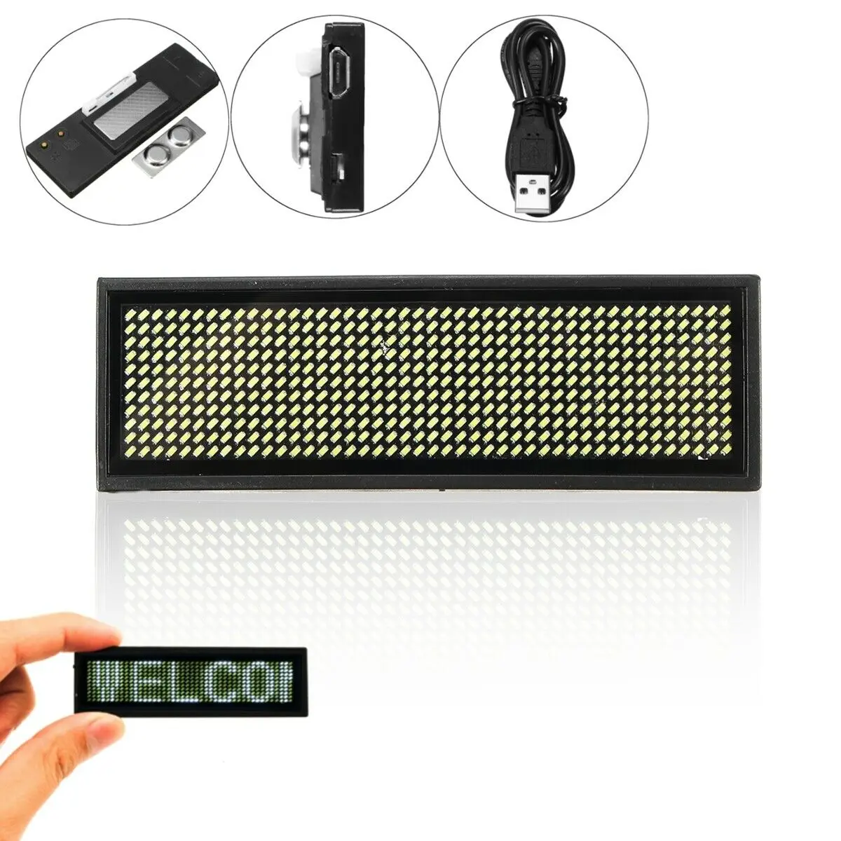 شارة اسم LED بلوتوث جديدة تمامًا، لوحة رسائل قابلة للبرمجة، شاشة LED صغيرة، عرض نمط نص وأرقام عالية الدقة من التحرير الجماعيشارة اسم LED جديدة كليًا بتقنية بلوتوث، لوحة رسائل قابلة للبرمجة، شاشة LED صغيرة، عرض نص عالي الدقة، عرض أرقام وأنماط - Image 9