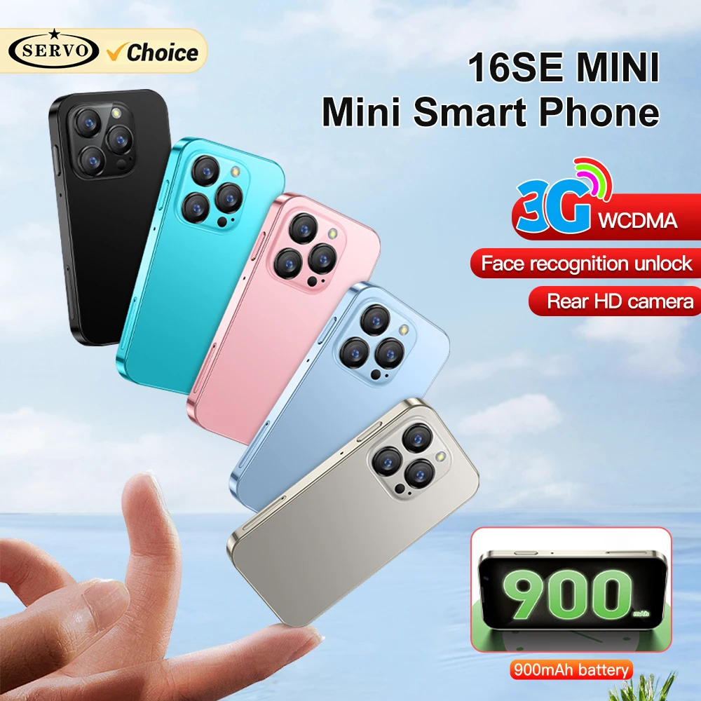 SERVO 16SE Mini Smartphone 16GB ROM Android 9.0 Wifi Dual SIM Standby Play Store 3G WCDMA 3.0Little Smart Cellphone New Version من التحرير الجماعيهاتف SERVO 16SE الذكي الصغير، ذاكرة داخلية 16 جيجابايت، نظام تشغيل أندرويد 9.0، واي فاي، شريحتان، وضع الاستعداد، متجر جوجل بلاي، يدعم شبكات الجيل الثالث WCDMA، شاشة 3.0 بوصة، إصدار جديد
