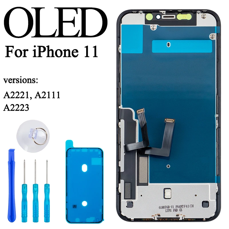 شاشة LCD تم اختبارها بنسبة 100% لهاتف iPhone 11، شاشة لمس ثلاثية الأبعاد بديلة بإطار معدني، دقة FHD كاملة، متينة، سهلة التركيب، شاشة LCD أصلية من قسم التعديل الجماعيشاشة LCD مُختبرة بنسبة 100% لهاتف iPhone 11، شاشة بديلة تعمل باللمس ثلاثي الأبعاد بإطار معدني، دقة FHD كاملة، متينة، سهلة التركيب، شاشة LCD أصلية - Image 9
