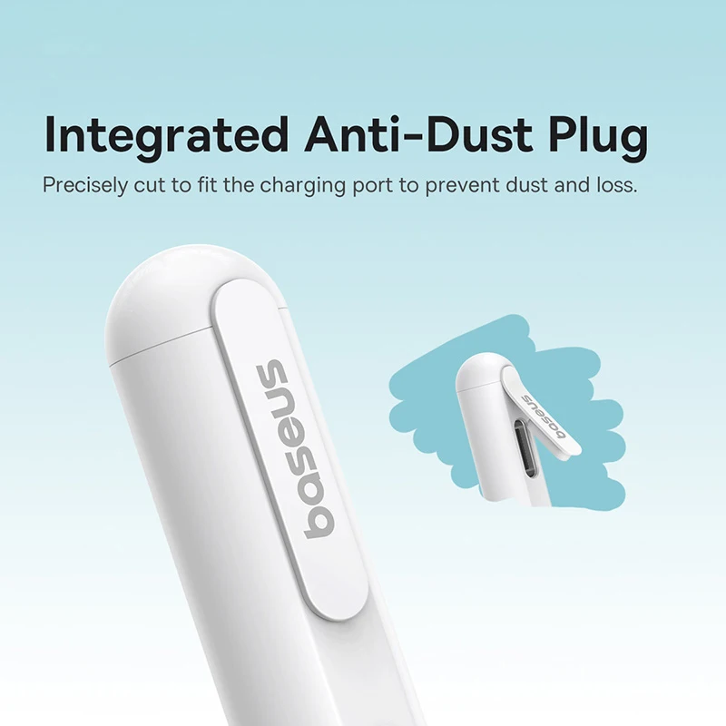 Baseus 3rd Gen Bluetooth Stylus for Apple Pencil Palm Rejection Compatible with iPad pro Mini Air 2024 2022-2018 for Apple Pen من التحرير الجماعيقلم Baseus من الجيل الثالث بتقنية بلوتوث، متوافق مع قلم Apple Pencil، مع خاصية رفض راحة اليد، متوافق مع iPad Pro وMini وAir (2024، 2022، 2018) وقلم Apple Pencil. - Image 4