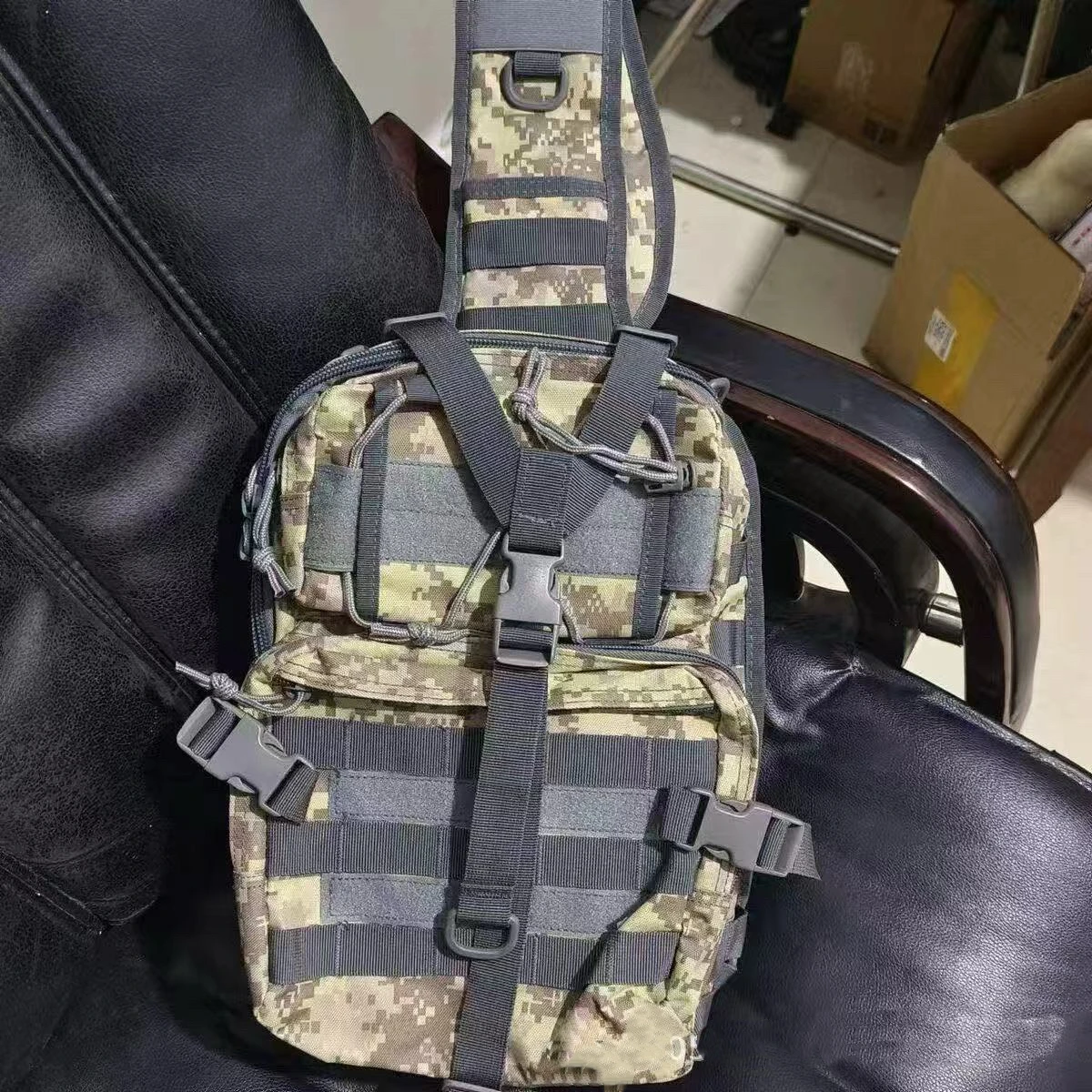 Rilibegan Chest Bag Waterproof Oxford Single Shoulder Bags Tactical Chest Bags Big Capacity Crossbody Bags Camouflage Chest Bag - Image 9