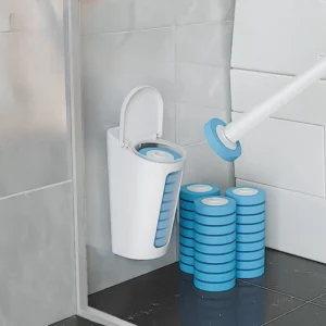 Disposable Toilet Brush Cleaner With Long Handle Bathroom Cleaning Brush With Replaceable Brush Head Toilet Bathroom Accessories