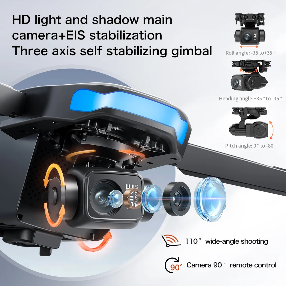 طائرة S-X1 MAX GPS الاحترافية بدون طيار مزودة بكاميرا 4K وجهاز تثبيت ثلاثي المحاور وطائرة FPV بدون فرشاة للتحكم الأمني وشاشة تحكم كبيرة من التحرير الجماعيطائرة بدون طيار S-X1 MAX GPS احترافية مزودة بكاميرا 4K ونظام تثبيت ثلاثي المحاور، طائرة بدون طيار أمنية بدون فرش مع شاشة تحكم كبيرة رباعية المراوح - Image 4