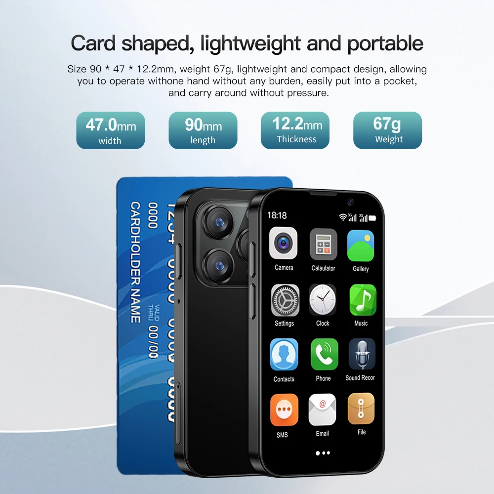 SERVO 16SE Mini Smartphone 16GB ROM Android 9.0 Wifi Dual SIM Standby Play Store 3G WCDMA 3.0Little Smart Cellphone New Version من التحرير الجماعيهاتف SERVO 16SE الذكي الصغير، ذاكرة داخلية 16 جيجابايت، نظام تشغيل أندرويد 9.0، واي فاي، شريحتان، وضع الاستعداد، متجر جوجل بلاي، يدعم شبكات الجيل الثالث WCDMA، شاشة 3.0 بوصة، إصدار جديد - Image 6