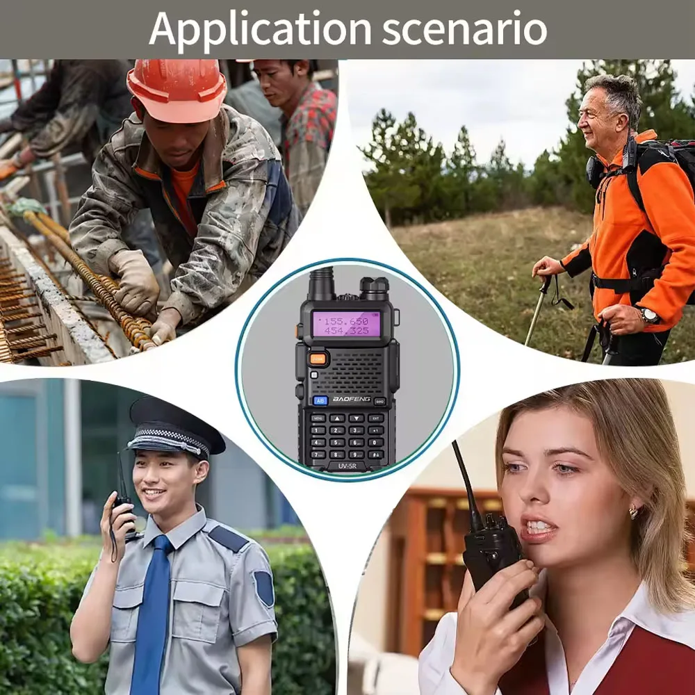 1/2/4PCS BaoFeng UV-5R Tri-Power Walkie Talkie High Power Dual Band Long Range 128 CH Portable Handheld UV 5R Ham Two Way Radio من قسم التحرير الجماعيجهاز لاسلكي باوفينغ UV-5R ثلاثي الطاقة، ثنائي النطاق، عالي الطاقة، طويل المدى، 128 قناة، محمول باليد، يعمل بنظام راديو الهواة ثنائي الاتجاه، 1/2/4 قطع - Image 6
