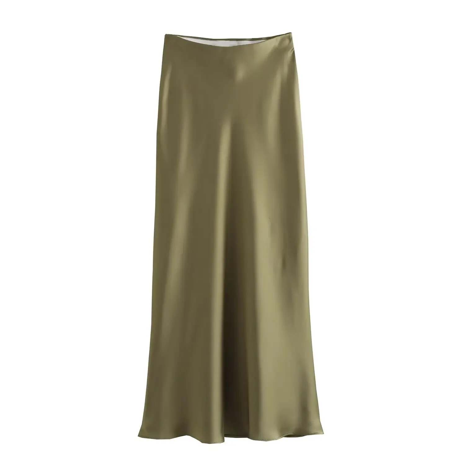 Willshela 2024 Black Satin Skirt Woman High Waist Elegant Long Skirts For Women Fashion Summer Midi Skirt Office Womens Skirts من قسم التحرير الجماعيتنورة ويلشيلا 2024 سوداء من الساتان، تنورة طويلة أنيقة بخصر عالٍ للنساء، تنورة ميدي صيفية عصرية للنساء، تنانير نسائية للعمل - Image 16