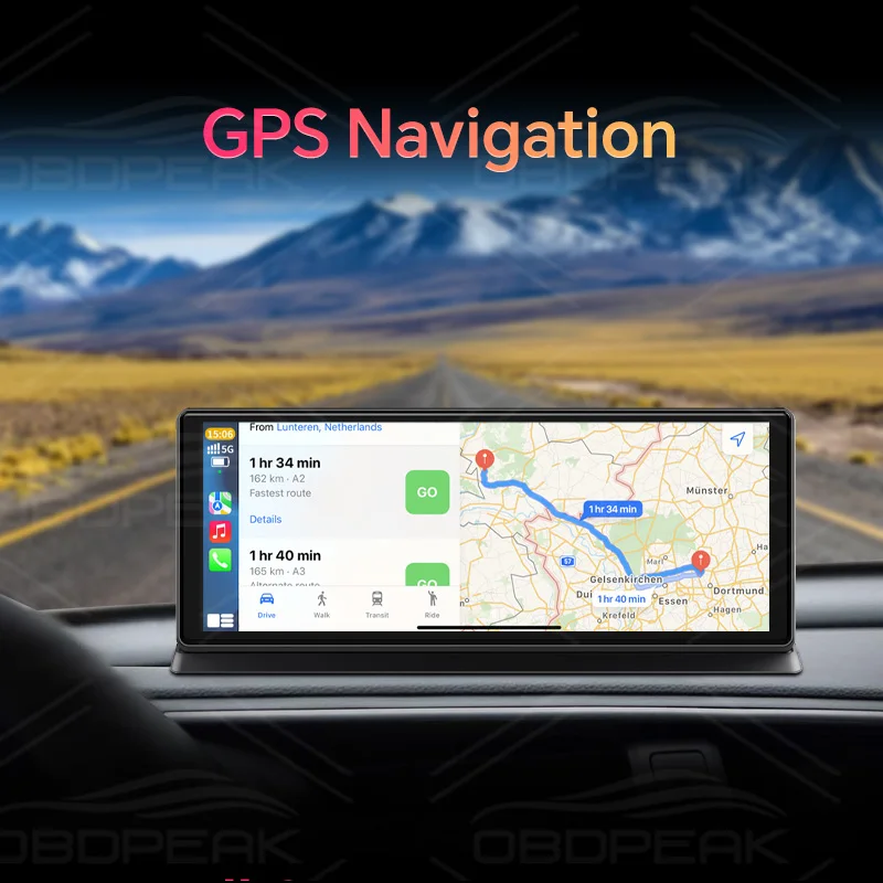 K2 Pro 11.3" Car DVR 4K Camera Wireless Carplay Android auto Ai Screen Dash Cam Dual Len Video Recorder GPS Navigation Dashboard - Image 3