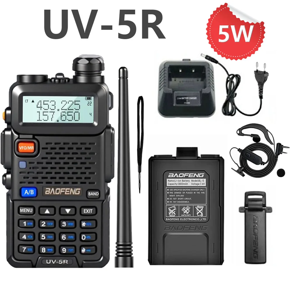 1/2/4PCS BaoFeng UV-5R Tri-Power Walkie Talkie High Power Dual Band Long Range 128 CH Portable Handheld UV 5R Ham Two Way Radio من قسم التحرير الجماعيجهاز لاسلكي باوفينغ UV-5R ثلاثي الطاقة، ثنائي النطاق، عالي الطاقة، طويل المدى، 128 قناة، محمول باليد، يعمل بنظام راديو الهواة ثنائي الاتجاه، 1/2/4 قطع - Image 12