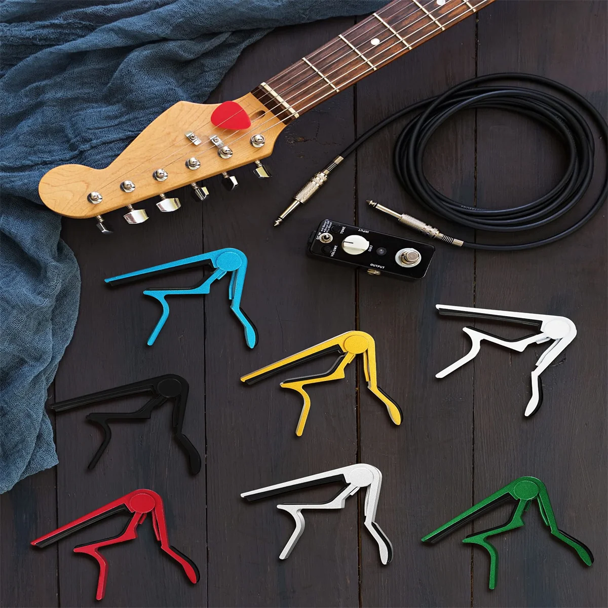 Miwayer Guitar Capo Aluminum Metal Universal Guitar Clamp Capo Clamp for Various Types String Instrument Guitar Accessories من التحرير الجماعيمشبك تثبيت غيتار عالمي من الألومنيوم من Miwayer، مناسب لأنواع مختلفة من الآلات الوترية، ملحقات غيتار - Image 6