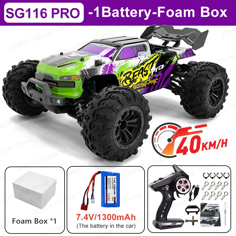 SG116MAX 80KM/H High Speed RC Car Brushless 4WD Off-Road Drift Remote Control Car 1:16 Professional Racing Cars SG116PRO 40KM/H من التحرير الجماعيسيارة SG116MAX عالية السرعة تعمل بالتحكم عن بعد، بسرعة 80 كم/ساعة، بدون فرش، دفع رباعي، مناسبة للطرق الوعرة، سيارة دريفت، بمقياس 1:16، سيارات سباق احترافية. سيارة SG116PRO بسرعة 40 كم/ساعة - Image 7