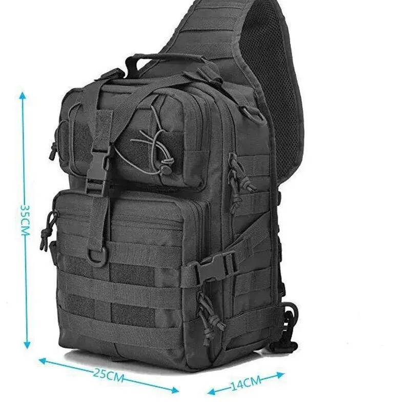 Rilibegan Chest Bag Waterproof Oxford Single Shoulder Bags Tactical Chest Bags Big Capacity Crossbody Bags Camouflage Chest Bag - Image 4