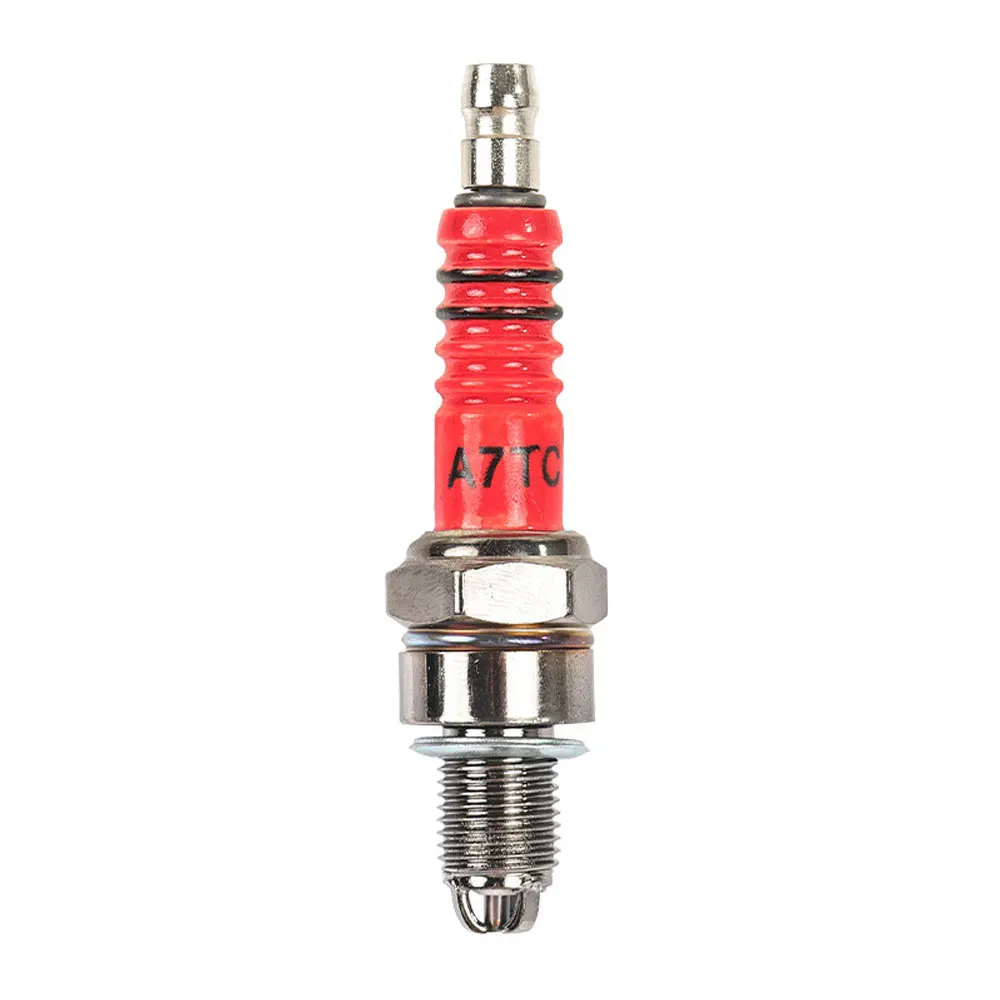 Racing 3 Triple Electrode Spark Plug A7TC For GY6 50CC 110CC 125CC 150CC ATV Scooter Dirt Bike Go Kart Motorcycle Accessories من قسم التحرير الجماعيشمعة إشعال ثلاثية الأقطاب من Racing 3 طراز A7TC لمحركات GY6 سعة 50 و110 و125 و150 سم مكعب، مناسبة للدراجات الرباعية والدراجات البخارية والدراجات الترابية وعربات الكارتينج وملحقات الدراجات النارية. - Image 2