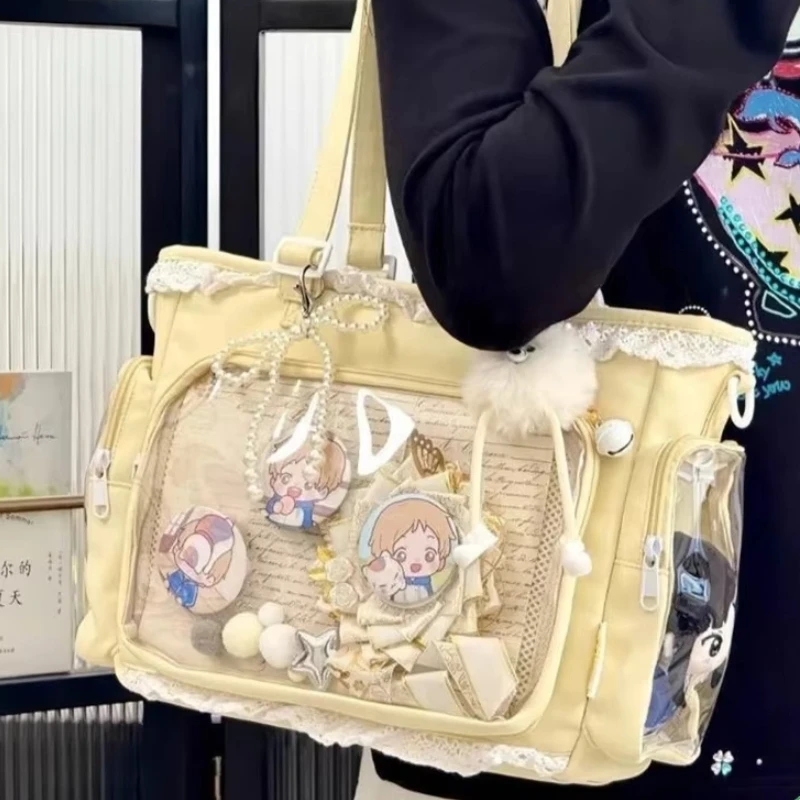 حقيبة باليه كبيرة الحجم من نوع Itabag اليابانية ثنائية الأبعاد ذات كتف واحد، هدية للأصدقاء، حقيبة يد نسائية من قسم التعديل الجماعيحقيبة كتف كبيرة الحجم بتصميم فتاة الباليه، من إيتاباغ اليابانية، ثنائية الأبعاد، هدية مثالية للأصدقاء، حقيبة يد نسائية - Image 3