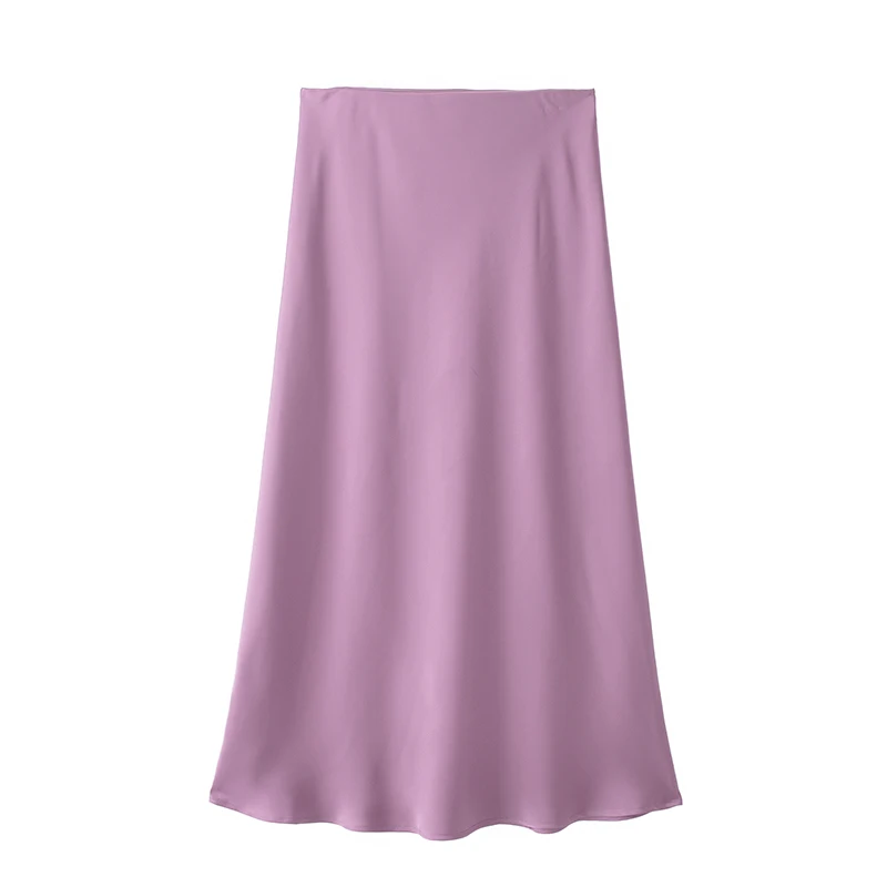 Willshela 2024 Black Satin Skirt Woman High Waist Elegant Long Skirts For Women Fashion Summer Midi Skirt Office Womens Skirts من قسم التحرير الجماعيتنورة ويلشيلا 2024 سوداء من الساتان، تنورة طويلة أنيقة بخصر عالٍ للنساء، تنورة ميدي صيفية عصرية للنساء، تنانير نسائية للعمل - Image 13