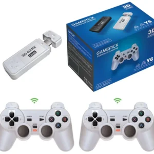 Y6 Retro Game Console 4K 60fps HDMI Output Low Latency GD10 TV Game Stick Dual Handle Portable Home Game Console Kid Gift من قسم التحرير الجماعيجهاز ألعاب Y6 ريترو بدقة 4K و60 إطارًا في الثانية، مخرج HDMI، زمن استجابة منخفض، عصا ألعاب تلفزيون GD10، مقبض مزدوج، جهاز ألعاب منزلي محمول، هدية للأطفال