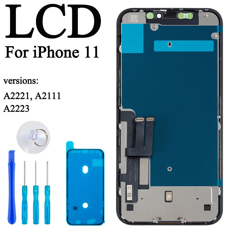 شاشة LCD تم اختبارها بنسبة 100% لهاتف iPhone 11، شاشة لمس ثلاثية الأبعاد بديلة بإطار معدني، دقة FHD كاملة، متينة، سهلة التركيب، شاشة LCD أصلية من قسم التعديل الجماعيشاشة LCD مُختبرة بنسبة 100% لهاتف iPhone 11، شاشة بديلة تعمل باللمس ثلاثي الأبعاد بإطار معدني، دقة FHD كاملة، متينة، سهلة التركيب، شاشة LCD أصلية - Image 7